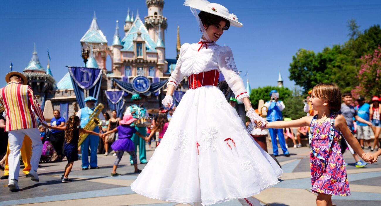 Disneyland castle and Mary Poppins