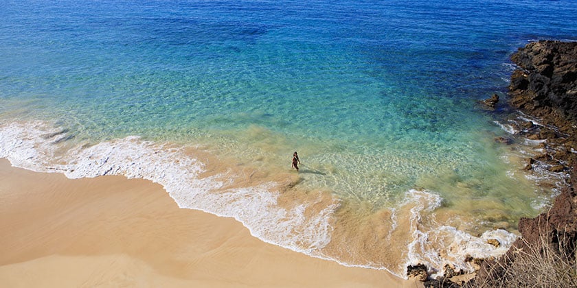 waves on a beach