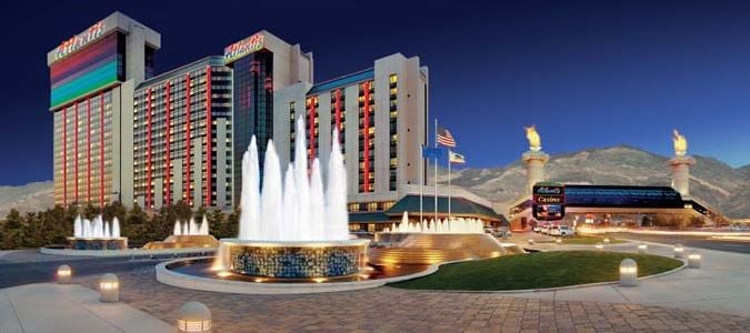 water fountain in front of hotel